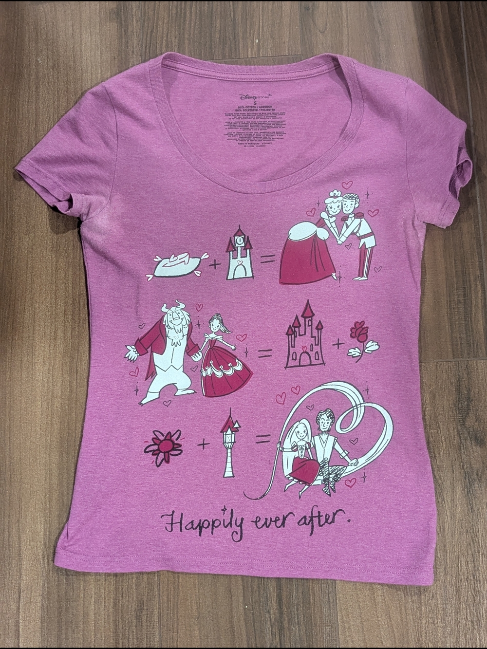 Disney Pink Fairytale Graphic Tee, Small